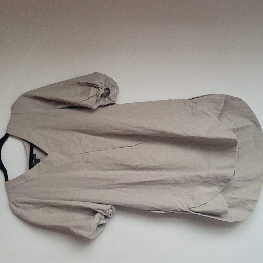 For Cynthia | Linen Dress Tan Small